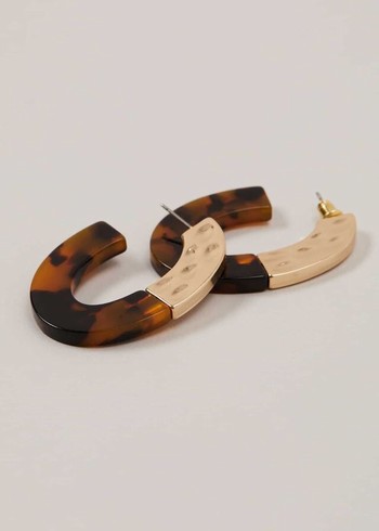 Phase Eight Tortoiseshell Hoop Jewellery Brown Australia | ZQ5746280